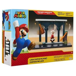 FUNKO/FIG NINTENDO-SUPER MARIO ENSEMBLE DU CHATEAU DE LAVE pas cher