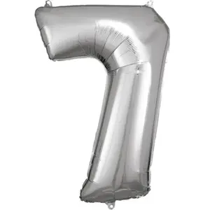ballon aluminium chiffre 7 88cm argent - 9906292 AMSCAN pas cher