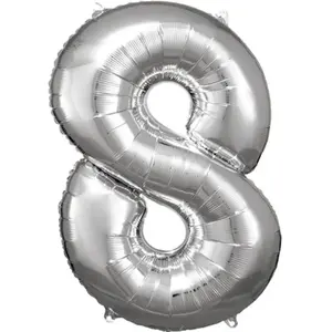 Comparateur de prix : ballon aluminium chiffre 8 83cm argent - 9906293 AMSCAN