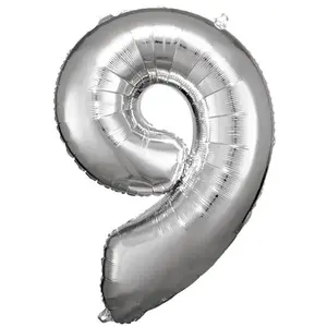 Comparateur de prix : ballon aluminium chiffre 9 86cm argent - 9906294 AMSCAN