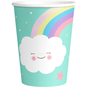 Amscan Bekertjes Regenboog & Wolk 250 Ml Papier Groen 8 Stuks pas cher