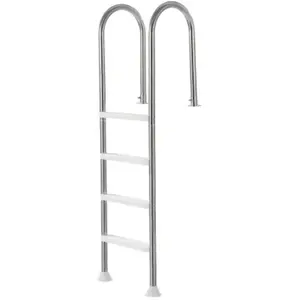 VEVOR Zwembadladder 4-Traps Zwembadinstap 2 Leuningen 120kg voor 137cm...
