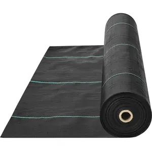 VEVOR Tuinvlies Onkruidvlies- 2 x 100,6 m- 108g/m2 Pp Opritdrainagedoek - Voor Opritstabilisatie, Tuinbouw, Landbouw En Drainage - Zwart pas cher