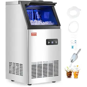 VEVOR Machine a Glacons Autonome, Capacite de Production 36,3 kg/24 h ... pas cher