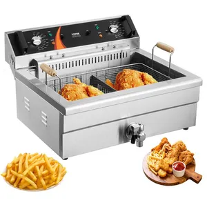 Comparateur de prix : Friteuse Commerciale 2250 W-VEVOR-avec Contrôle du Temps et de la Temp...