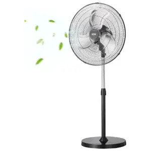 Ventilateur sur Pied Industriel-VEVOR-450 mm-Ventilateur de Sol-oscillant à 90°-Hauteur Réglable-3 Vitesses Réglables-5400 CFM pas cher