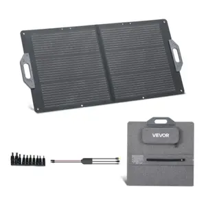 VEVOR Opvouwbaar Zonnepaneel 100w, Draagbare Zonneoplader met 24% Hoog...