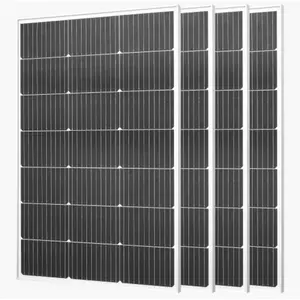 VEVOR Monokristallijne Zonnepanelen 100w 4-Pack, PV-Module met MC4-Uit...