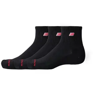 New Balance Unisex Patch Logo Ankle 3 Pack Black Size: L | Sports Socks Outlet | Unisex | Zwart pas cher