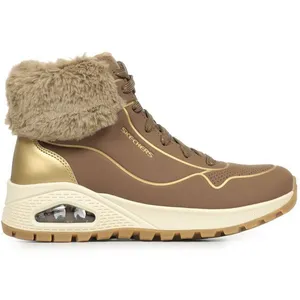 Skechers Uno Rugged - Fall Shimmer Dames Laarzen - Taupe/Goud - Maat 36 pas cher