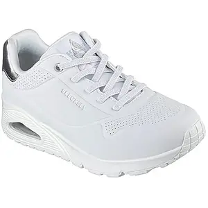 Skechers Uno - Shimmer Away Dames Sneakers - Wit - Maat 40 pas cher