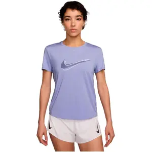 Nike One Swoosh Dri-Fit Sportshirt Dames Lila S/36 pas cher