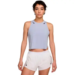 Nike Débardeur Court De Running Dri-Fit Adv Nike Aeroswift Pour Femme - Gris - L (Fr 46-48)