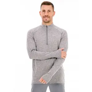 NIKE - stride men's dri-fit 1/2-zip m - Hardloop t-shirt lange mouw zomer heren - Grijs