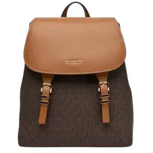 Michael Kors Quinn - Sac à dos logo Signature Brun-Noisette 30T5GQNB2B...
