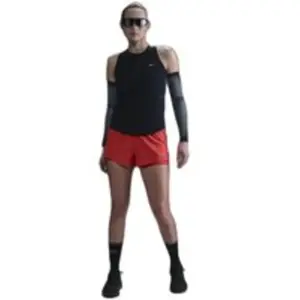 Nike Swift HQ0620-010 Dri-Fit Débardeur de course pour femme Noir/argenté réfléchissant Taille M
