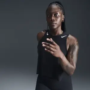 Nike Running AeroSwift Cropped Tank Top - Noir, Noir M