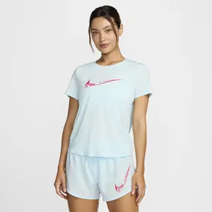 Maillot à motif femme Nike One Dri-FIT Bleu XS
