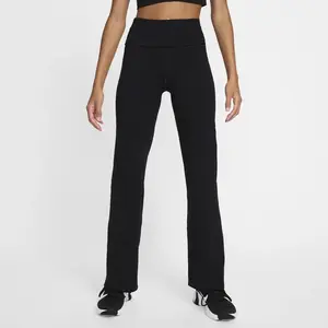 Nike Training One Fold-Over Flare Track Pants - Black, Black XL pas cher