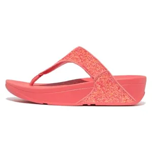 Fitflop Lulu Glitter Toe-thongs Femme Tongues, Corail rose, 39 EU pas cher