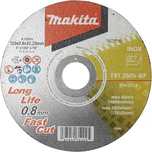 Makita - E-22953 disque à découper métal acier inoxydable 125 x 22,23 x 0,8 mm, Z60V pas cher