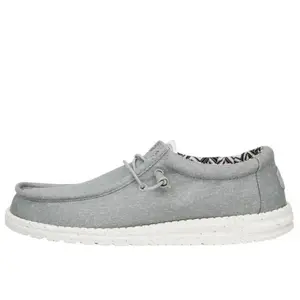 HEYDUDE - Wally Canvas Heren Instappers Light Grey - Maat 42 pas cher