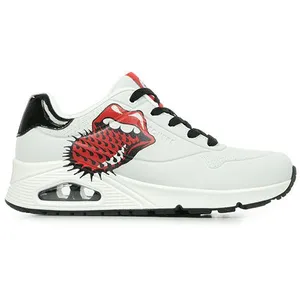 Skechers Uno-Rolling Stones Single 177965-WBK, Vrouwen, Wit, Sneakers, maat: 36 pas cher