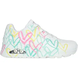 Baskets femme Skechers JGoldcrown Uno-Highlight Love Blanc 39 pas cher