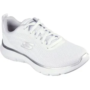 Skechers Skechers Flex Appeal 5.0 Vegan Femme Baskets Argent Blanc pas cher