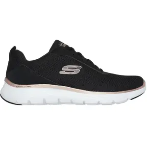Skechers Skechers Flex Appeal 5.0 Vegan Femme Baskets Noir Rose Or pas cher