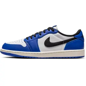 Chaussures Jordan  1 Retro Low Noir / Blanc / Bleu