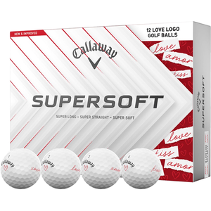 Callaway SuperSoft 2025 Valentijn Golfballen - Wit - 12 Stuks pas cher