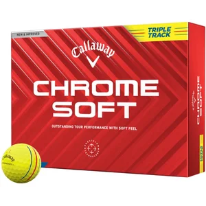 Callaway Chrome Soft Triple Track Golfballen 2024 - Geel - 12 Stuks