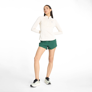 New Balance Athletics Heat Grid 1/2 Zip Vrouwen Beige pas cher