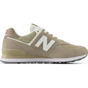 New Balance Homme 574 U Sneaker, 42 EU, Tape Beige White, 42 EU pas cher