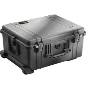 Pelicase valise 1610 noire+ mousse à roulettes pas cher