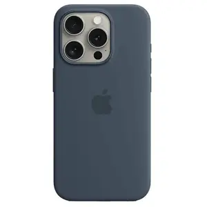 Apple Coque en silicone avec MagSafe pour iPhone 15 Pro Bleu orage pas cher