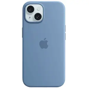 Apple Coque en silicone avec MagSafe pour iPhone 15 Bleu d'hiver pas cher