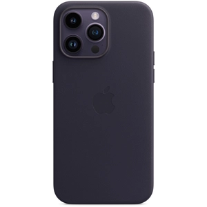Apple Coque en cuir avec MagSafe pour iPhone 14 Pro Max - Encre violette pas cher