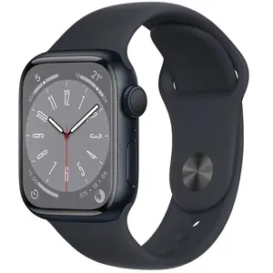 Apple Watch Series 8 GPS - 41 mm - Boîtier Midnight Aluminium avec Bra... pas cher