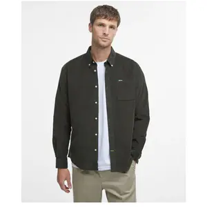 Chemise coton Barbour Kaki - Manches longues - Col chemise - Homme