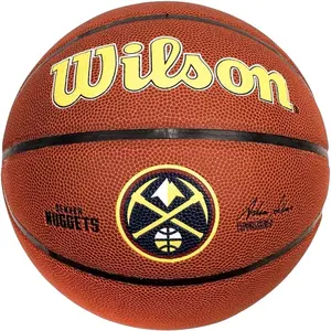 Wilson Ballon Denver Nuggets NBA Team Alliance - marron/jaune - Taille 7 pas cher