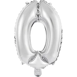Amscan Folieballon Cijfer 0 35 Cm Zilver pas cher
