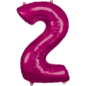 Amscan Folieballon 50 X 88 Cm Nummer 2 Roze