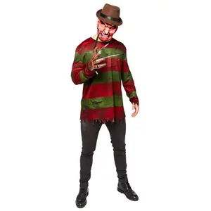 Amscan Déguisement Freddy Kruger Homme - Rouge - 3 pièces - Polyester pas cher