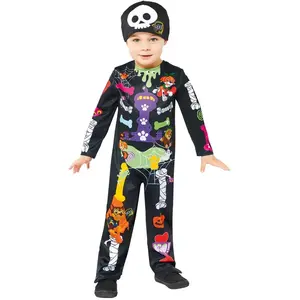 Amscan DÉGUISEMENT PAT PATROUILLE SQUELETTE ENFANT 3/4 ANS Noir pas cher