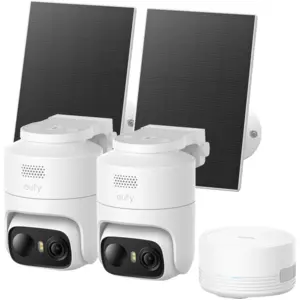 EufyCam C37 4K Lot de 2 + HomeBase Mini E814X32S pas cher