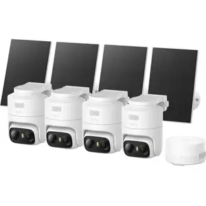 EufyCam C37 4K Lot de 4 + HomeBase Mini E814X32V pas cher