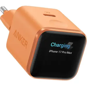 Anker Nano Charger (45W, Smart Display) Orange pas cher