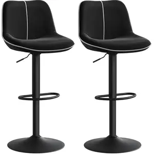 VASAGLE Tabourets de bar pivotants avec dossier ergonomique LJB188B01 pas cher